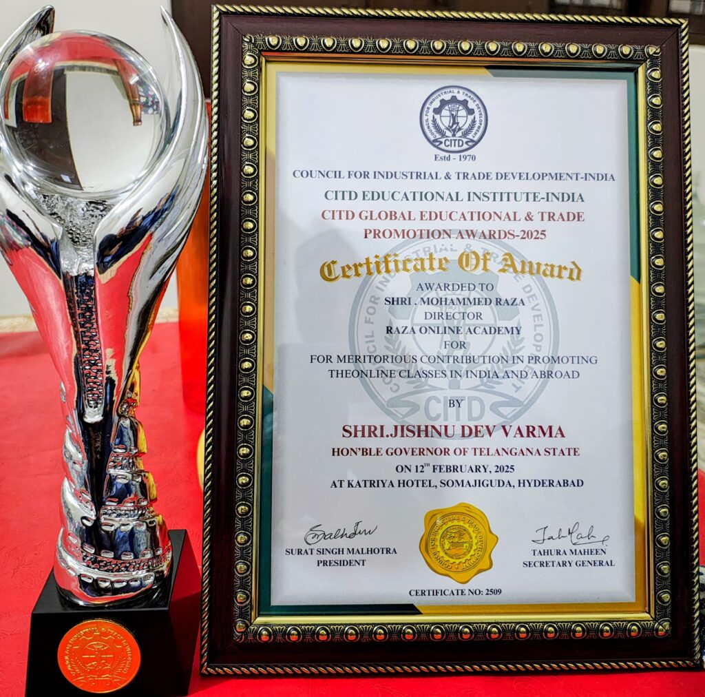 Raza Online Quran Academy Best Education Award 2025 5